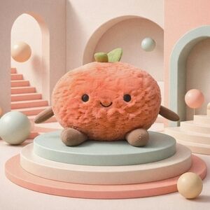 Smoochy Pals Squishable Mini Comfort Food Peach plush toy (NWOT)